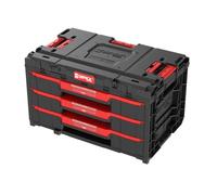 Máxima organización con 3 cajones: la caja de herramientas Qbrick cuenta con 3 cajones de metal, cada uno con una capacidad de carga de 9 litros, ideal para herramientas y piezas pequeñas.