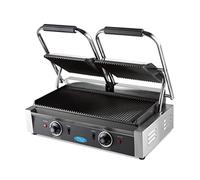 Maxima Parrilla de contacto Gastro - Ranurado - Placa doble - 2 x 22 cm