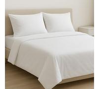 MAXIME MAISON - Sabanas 180x200 Algodon (Blanco) Juego de Sabanas, Bed Sheets, Juego Sabanas 4 Piezas (Sábana Bajera, Sábana Plana y 2 Fundas de Almohada) Sabanas Refrescantes Made in Italy