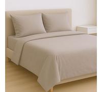 MAXIME MAISON - Sabanas 180x200 Algodon (Tortora) Juego de Sabanas, Bed Sheets, Juego Sabanas 4 Piezas (Sábana Bajera, Sábana Plana y 2 Fundas de Almohada) Sabanas Refrescantes Made in Italy