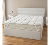 MAXIME MAISON - Topper matrimonial 180x190 acolchado con elásticos para fijación, cubrecolchón matrimonial relleno 700 g/m², protege el colchón del desgaste y mejora la calidad del sueño