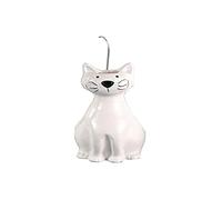 Maximex - Humidificador (2 unidades, cerámica, 10,5 x 21 x 5,5 cm), diseño de gato, color blanco