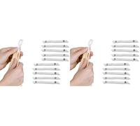 Maximex Juego de 10 colgadores sin costuras, para paños de cocina, sustitución de perchas, también para toallas finas, lavables a máquina hasta 60 °C, dimensiones 1: 14 x 1 cm (Paquete de 2)