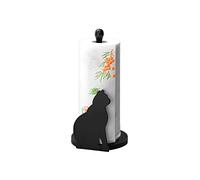 Maximex Portarrollos de papel, gato, madera, negro, 15 x 30 x 15 cm