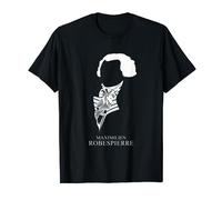 Maximilien Robespierre Camiseta Hombre Unisex Black S Manga Corta T-Shirt Jersey Sólido Pequeño Regular Primavera Verano