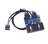 Maximiza el puerto USB con extensión de cabecera de placa base de 9 pines, divisor USB de 9 pines para múltiples usuarios de dispositivos, multiplicador de puerto interno de 1 a 2/4 HUB