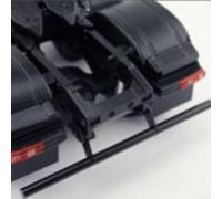 Maximiza la durabilidad de tu vehículo con un fuerte parachoques trasero de metal para 1/para 14 para modelos Tamiya