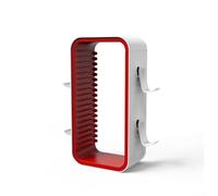 Maximiza tu espacio con esta torre de almacenamiento de 18 discos para PS4, PS5, Xbox, Switch (blanco y rojo)