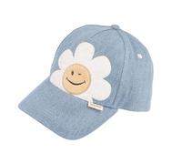 maximo Gorra para niña infantil, diseño de flores de rizo, cierre trasero, Espuma azul., 53