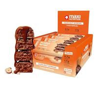 MaxiNutrition Barrita proteica de gofre con crema de avellanas, 25 % de proteína, 202 kcal (12 barritas proteicas x 39 g), sin azúcares añadidos