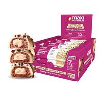 MaxiNutrition Barritas proteicas Creamy Core sabor a galleta de chocolate y leche, 12 x 45 g, 36% de proteína (16 g por barrita), bajo en azúcar, sin azúcares añadidos, sin aromas artificiales.
