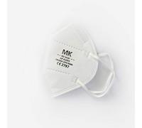 MAXK Mascarillas KN95/ FFP2. BSI NB2797, 40 Unidades, Blanca, Certificado Oficial CE 2797