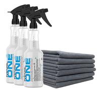 MAXL ONE - Spray para coche con tecnología Triphene, spray rápido y fácil de limpiar, sin agua, para limpiar, brillar, proteger pintura, vidrio, ruedas, recortar sin prelavado (3, 567.0 g con 6 paños