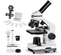 MAXLAPTER Microscopio Profesional, Etapa mecánica X-Y Calibrador móvil Vernier, Adecuado para Enseñanza, Investigación Biológica y Educación Familiar, para Niños Estudiantes Principiantes Adultos