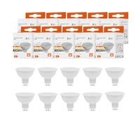 Maxled, Light is Led! 10er GU5.3 MR16 lámpara LED, 5 W Ersetzt 60 W Halogen Ersetzt Warmweiß 3000 K Abstrahlwinkel 100 Grad Spot 350 Lm Foco AC/DC 12 V Flimmerfrei Strahler LED Leuchtmittel