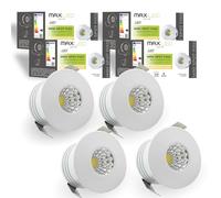 Maxled, Light is Led! 4 Mini Focos LED Empotrable Interior Techo 3W Blanco Foco Spot COB Blanco Cálido 3000K 210LM Aluminio LED Iluminación de Vinoteca Armario Cocina Φ40 mm x 31mm | Montaje Φ35 mm
