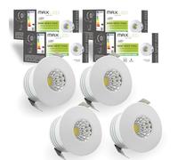 Maxled, Light is Led! 4 Mini Focos LED Empotrable Interior Techo 3W Blanco Foco Spot COB Blanco Natural 4000K 210LM Aluminio LED Iluminación de Vinoteca Armario Cocina Φ40 mm x 31mm| Montaje Φ35 mm
