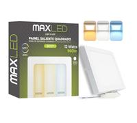 Maxled, Light is Led! Panel LED Techo Superficie 12W Rectangular 170x170mm 960LM Focos Led Interior Techo 3000K-6000K Blanco Cálido/Neutro/Frío Aluminio Ultraplano Downlight No Regulable 85V-265V