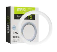 Maxled, Light is Led! T9 Tubo LED Circular G10Q, Φ30cm 18W 1800LM 6500K Blanco Frío, Alternativa a Las Lámparas Fluorescentes Clásicas T9 Bombilla Redondo PC 230V Optimo Consumo Energético