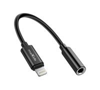 Maxlife Adaptador de Audio Jack 3.5mm Hembra a Lightning Macho Compacto 13.5cm