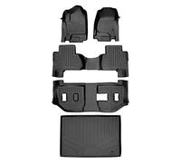 MAXLINER maxfloormat smartcoverage Premium Alfombrillas (3 Filas) y maxtray Carga Maletero detrás de la Tercera Fila Set Negro para 2015 - 2018 Cadillac Escalade ESV