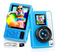 Maxmango D70 4K Camara Acuatica - 48MP 10FT Cámara de Fotos Impermeable para Snorkel - Doble Pantalla Compacta Flotable con 32GB - Zoom Digital 18X para Niños Adolescentes Principiantes Adulto - Azul