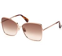 Max Mara Mujer MM0097 MENTON1 28F Gafas de sol Metal Oro Marrón Mariposa Normal