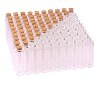 maxmau 100 paquetes de botellas de cristal pequeñas (con tapón de corcho Tiny Claro Viales de almacenamiento contenedor para proyectos de arte y manualidades decoración fiesta suministros