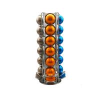 MaxMiuly Soporte para cápsulas de café para Nespresso Vertuo Vertuoline, soporte giratorio para cápsulas de café Vertuo con estante de almacenamiento (Plata 35 cápsulas)