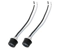 Maxmoral - 2 interruptores giratorios de luz para toldo con cables de alambre, base de metal roscada, interruptor giratorio