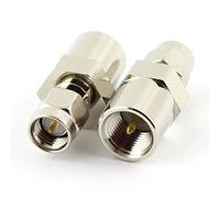 maxmoral 2pcs FME macho a SMA macho conector RF coaxial coaxial adaptador