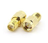 maxmoral 2pcs SMA macho a SMA hembra conector RF coaxial coaxial adaptador