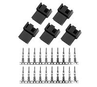 Maxmoral 5 piezas PWM carcasa de plástico para computadora, ventilador de refrigeración, interfaz de enchufe macho, kit de conector de ventilador de PC de 4 pines