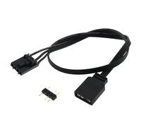 Maxmoral Adaptador ARGB RGB de 4 pines a 3 pines ICUE Commander Core Xt Lighting Node Core Conversión Cable plano de 5 V RGB Cable de extensión de placa base 30 cm