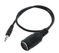 Maxmoral Adaptador de interfaz MIDI tipo A a 3,5 mm de largo hembra a TRS macho, cable convertidor de audio con conector DIN de 5 pines, enchufe ultra compacto para teclados sintetizadores
