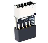 Maxmoral Adaptador de interfaz USB 2.0 a USB 3.2 Gen 1, conector de panel frontal, accesorios electrónicos para computadoras