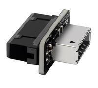 Maxmoral Adaptador USB de panel frontal tipo A a E 3.0 de 19/20 pines, accesorios electrónicos para computadoras