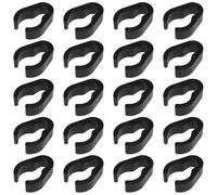 Maxmoral Clip de cable de micrófono, flexible, universal, de plástico ABS, soporte de micrófono, clip de cable pequeño para micrófono de estudio, accesorios de clip de cable de 20 mm, color negro