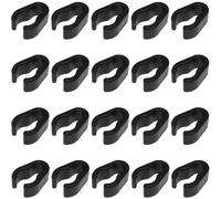 Maxmoral Clip de cable de micrófono, flexible, universal, de plástico ABS, soporte de micrófono, clip de cable pequeño para micrófono de estudio, accesorios de clip de cable de 15 mm, color negro