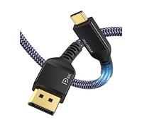 Maxonar 2 Pack cables DisplayPort USB C 8K@60Hz 4K@60Hz/144Hz/120Hz 5K@60Hz 2 K@240Hz Thunderbolt 3 a DisplayPort HBR3 tipo C DP 1.4 para Mac Studio M1 MacBook Pro Mac Mini 2M Negro