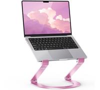 Maxonar Altura Ajustable Plegable de Aluminio Soporte para portátil ergonómico, ventilado Soporte para portátil se pliega para la portabilidad, Compatible con MacBook, Samsung, DELL 11-15 "Rosa