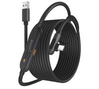Maxonar Cable de enlace con puerto de carga de 6 m, compatible con Oculus Meta Quest 3/Quest 2/1/Quest Pro y Pico 4/PC Steam VR accesorios, 5 Gbs High Speed USB 3.0 VR Cable de carga para auriculares