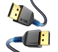 Maxonar Cable DisplayPort 2.1 de 16 K, 1 m, DP 2.0, 16 K a 60 Hz, 10 K a 60 Hz, 8 K a 120 Hz, 4 K a 480 Hz/240 Hz, 80 Gbps, HDR10, HDCP DSC 1.2a, FreeSync G-Sync Display Port 2.1 para monitor de