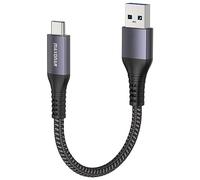 Maxonar Cable USB C Corto 30cm/0.3M 1Pack [Datos de 10Gbps] USB3.2 Gen2 Tipo C Android Auto Cable QC3.0 3.1A USB A a C Cargador rápido para Samsung Note20 Galaxy S23/S22 Z Flip 5 Pixel 8 OnePlus 11