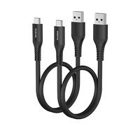 Maxonar Cable USB C Corto 50cm/0,5M 2Pack [10Gbps Data] USB3.2 Gen2 Tipo C Android Auto Cable QC3.0 3.1A USB A a C Cargador rápido para Samsung Note20 Galaxy S23 Z Flip 5 Pixel 8 OnePlus 11 negro