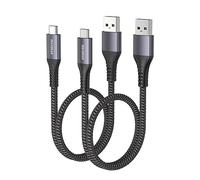 Maxonar Cable USB C Corto 50cm/0.5M 2Pack [10Gbps Data] USB3.2 Gen2 Tipo C Android Auto Cable QC3.0 3.1A USB A a C Cargador rápido para Samsung Note20 Galaxy S23/S22/S21 Z Flip 5 Pixel 8 OnePlus 11