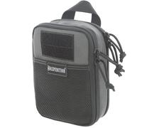 MAXPEDITION Organizador de bolsillo EDC de doble piso (5 x 2.5 x 7 pulgadas), bolsa táctica compatible con Molle para transporte diario (gris lobo) 0247W