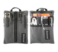 MAXPEDITION Platy Organizador de bolsillo, bolsa de herramientas EDC duradera para hombres, cartera de cuello con cordón de paracaídas, sostiene linterna, multiherramienta, bolígrafo, cuaderno (gris