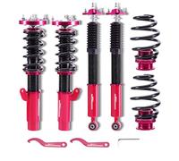 maXpeedingrods 4x Coilover, Amortiguador con Muelle, Suspensión Regulable de 24 Niveles para Coche para BMW E46 3 Series 320i 323i 325i, Juego Completo de Resorte Helicoidal