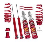 maXpeedingrods 4X Coilover, Amortiguador para Seat Toledo 1L, para VW Golf MK2 MK3 Vento Corrado Jetta Mk2 Altura Regulable, 2 Delanteros y 2 Traseros Resorte Helicoidal, Aleación de Aluminio 6061.